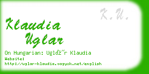 klaudia uglar business card